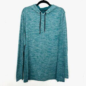 MSX Michael Strahan Hoodie Heather‎ Teal Active Mens Size Large